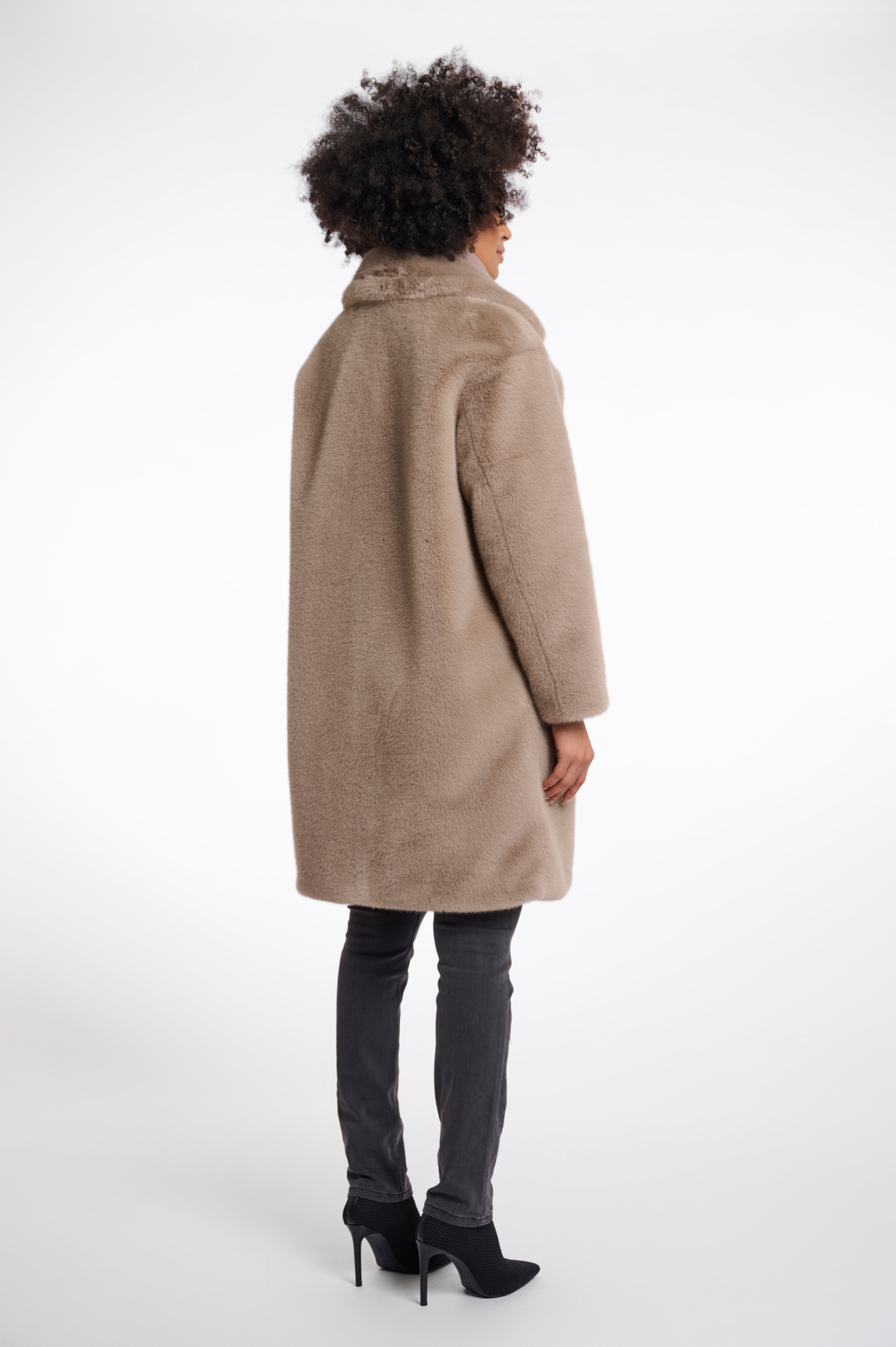Geesje Faux Fur Coat - Toffee